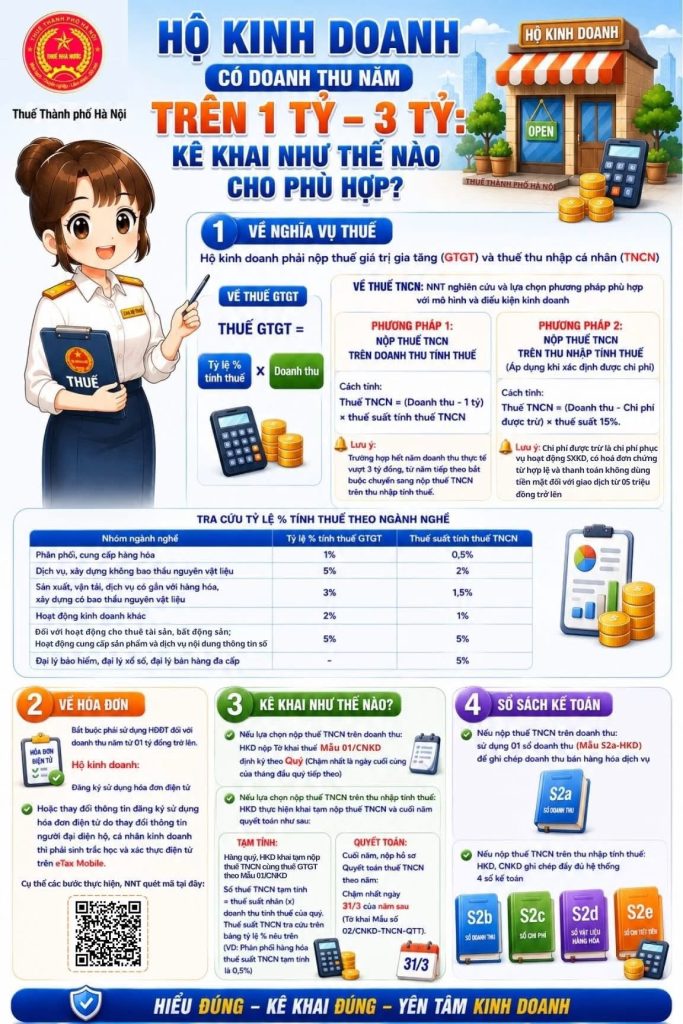 Hộ Kinh Doanh Có Doanh Thu Từ Trên 1 Tỷ Đến 3 Tỷ Đồng